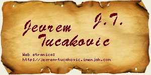 Jevrem Tucaković vizit kartica